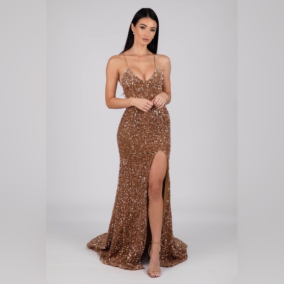 Bronze Formal Gown ✨ - Picture 1 of 6